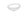 Geberit VariForm Раковина с установкой под столешницу овальной формы, Т1=42х33 см, без отв. под смеситель, без отв. перелива
