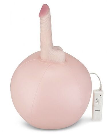 Надувной секс-мяч с реалистичным вибратором - Lux Fetish LF5313