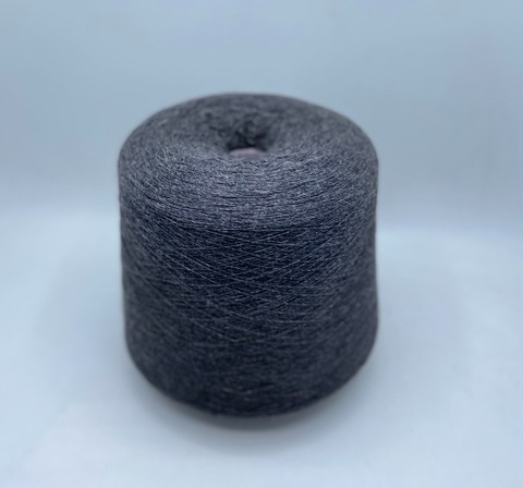 Бобинная пряжа (пр.Италия),1500м/100гр, 100% шерсть , цвет-Антрацит, арт.31483