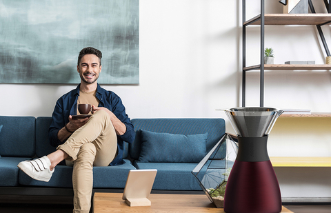 Кофеварка портативная Asobu Pour Over (1 литр), красная