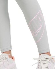 Детские теннисные штаны Nike Sportswear Favorites Legging GX - light smoke grey/pink foam