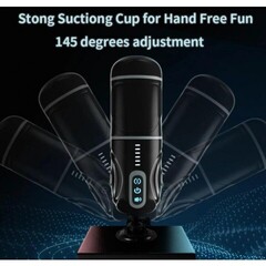 Автоматический мастурбатор с фрикцией и функцией вращения на подставке