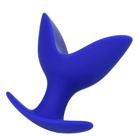 Синяя силиконовая расширяющая анальная втулка Bloom - 9,5 см. - ToyFa ToDo 357007