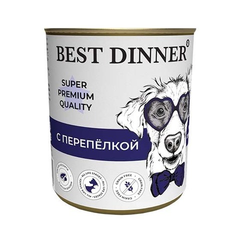 Консервы для собак и щенков Best Dinner с Перепелкой