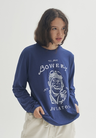 Лонгслив Bowery NYC "Aviators" Slub Navy Heritage