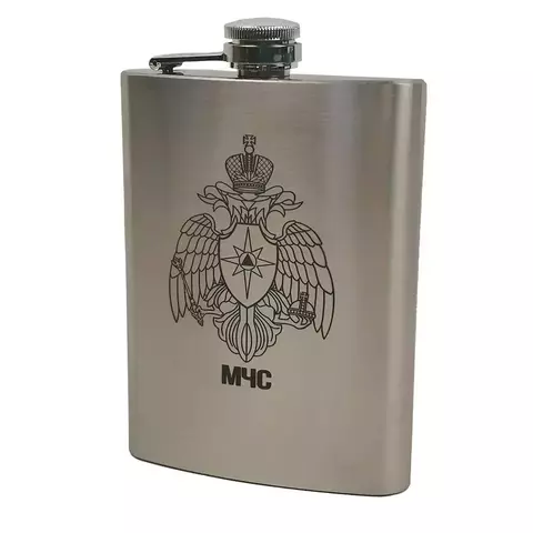 Фляжка с гравировкой МЧС 240 мл