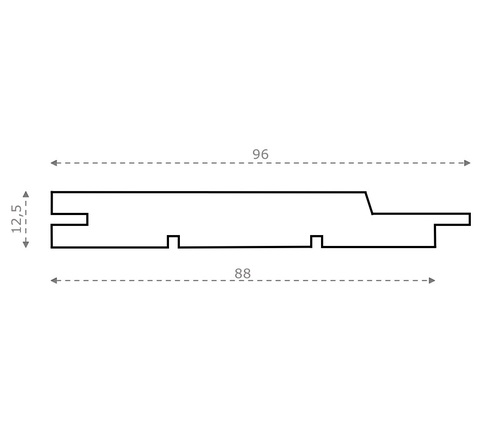 Евровагонка хвоя 12,5 x 96 x 2100 мм сорт А (уп. 10 шт)