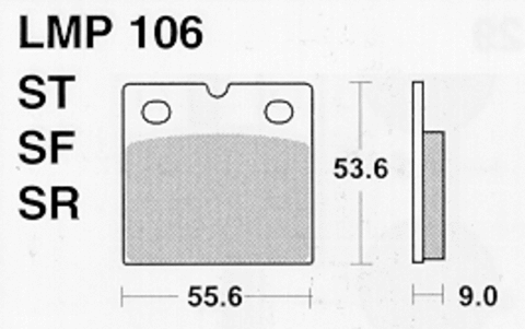 Колодки дискового тормоза AP Racing LMP106 SR  (FDB108 / FA018)