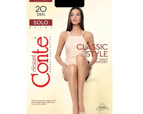 Колготки женские 20 Den SOLO, р.3 Nero Conte