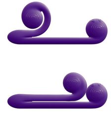 Уникальный фиолетовый вибромассажер-улитка для двойной стимуляции Snail Vibe - 