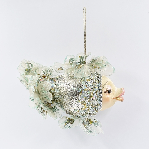Елочная игрушка Рыбка 18х10см ChristmasDeLuxe premium collection шампань