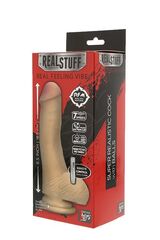 Реалистичный телесный вибромассажёр REALSTUFF 6.5INCH VIBRATOR - 16,5 см. - 