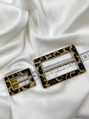 Пряжка леопардовая золотистая