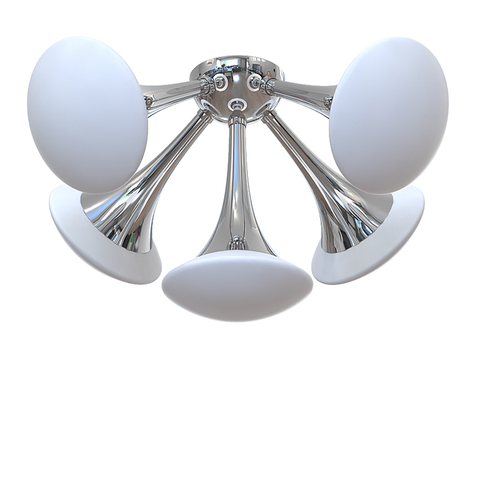 Люстра 3019/5PL Chrome/White