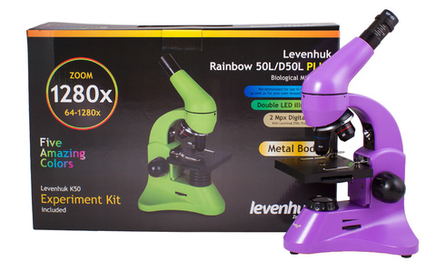 Микроскоп Levenhuk Rainbow 50L PLUS Amethyst\Аметист