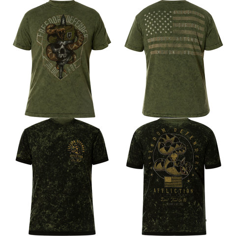 Affliction | Футболка мужская двусторонняя Skull Ranger Rev A23086 все стороны