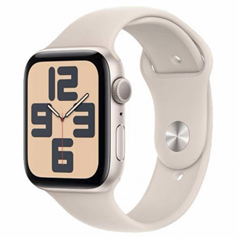 Apple Watch SE 2023, GPS, 44 мм, алюминий цвета «Сияющая звезда», спортивный ремешок цвета «Сияющая звезда»