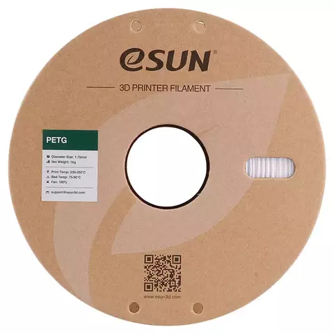 Катушка PETG-пластика ESUN 1.75 мм 1кг., белая