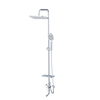 Lemark LM0662CH Душевая система с верхним душем 30х20 см с поворотным изливом 10 см, регулируемая высота 0,9~1,6м, латунь/хром