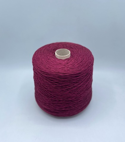 Бобинная пряжа (пр.Италия), art.Cotone, 350м/100 гр. 100%Хлопок, цвет-Бордо меланж , арт.34846