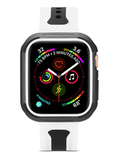 Силиконовый чехол Sport Case для Apple Watch 38 мм (Черный с белым)