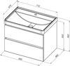 Aquanet 329584 Тумба Вега 70 2 ящ. цв.бежевый (329584)