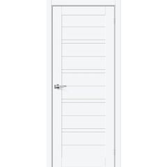 Купить Межкомнатная дверь ПЭТ Браво-28 White Silk стекло белое