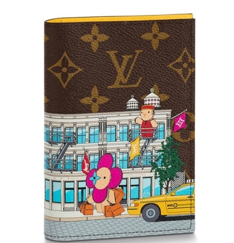 Обложка для паспорта Louis Vuitton Vivienne Holidays