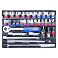 KING TONY (9-4333MR03) Набор торцевых головок 1/2" с принадлежностями, ложемент, 33 предмета