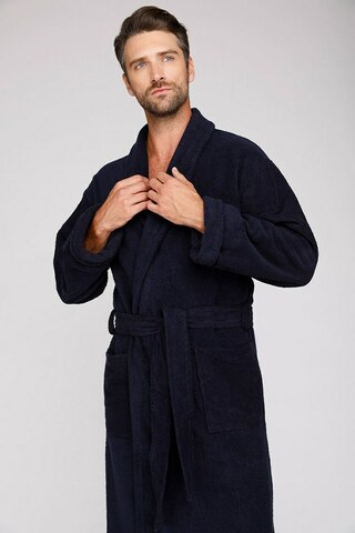 Махровый банный мужской халат синий 363  EVAТекс