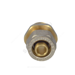 Муфта МП латунь никель обжим Дн 16х3/4" НР ГОСТ 32415-2013 7001 Aquasfera 7001-02