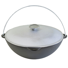 Казан чугунный походный с алюминиевой крышкой  12 л, ТМ Гардарика