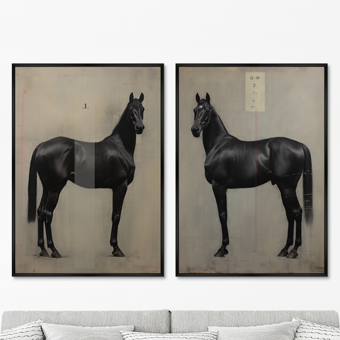 ArtNoMore - Набор из 2-х репродукций картин на холсте The Horses, 2024г.