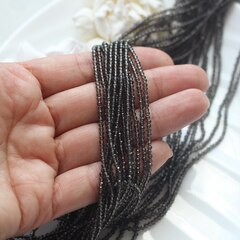 Бусины стеклянные дымчато-серые круглые 2 мм, К200