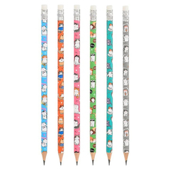 
          Набор черных простых заточенных карандашей, 12 шт, с ластиком, MC-Basir, с рисунком Котиков, деревянные обычные чернографитные карандаши для начинающих, HB (твердо-мягкий), графитовые серые для школы