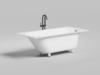 Salini 102314MF ORNELLA 170x80 Встраиваемая ванна с овальной чашей, регулируемые ножки, RAL полностью