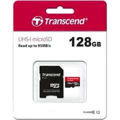 Флеш карта microSD 128GB Transcend microSDXC Class 10 UHS-I U1 (SD адаптер)