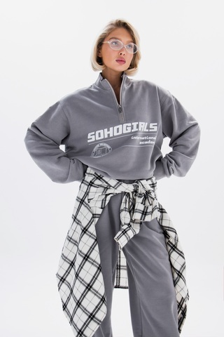 Свитшот ZIPPER LIGHT GREY