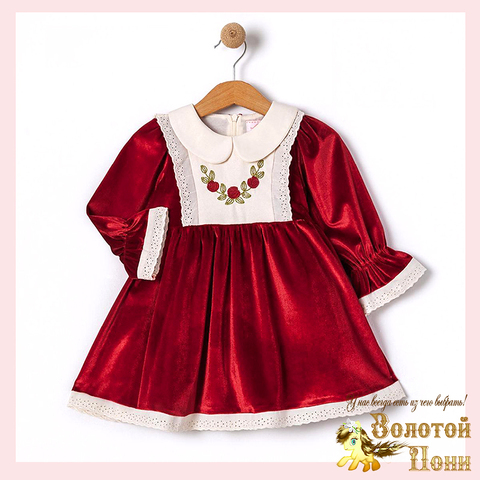 Платье велюр детское (74-92) 251108-A1341
