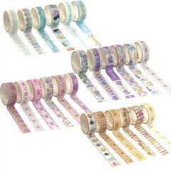 
          Декоративная клейкая лента Alingar, 15 мм х 2 м, 6 шт, "Котики", асcорти, в индивидуальной упаковке