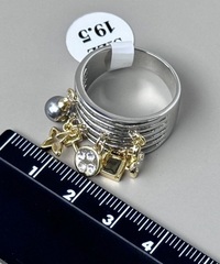 Кольцо LV широкое с подвесками