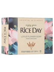 Lion Мыло туалетное твердое с маслом рисовых отрубей и лотосом, 90г