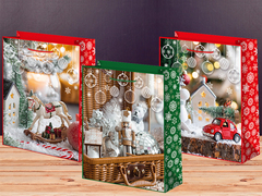 Пакет подарочный S вертикальный, Новогодний, Время чудес, МИКС, 18*23*10 см (Д*В*Ш), 1 шт.