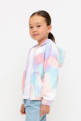 жакет  для девочки  КР 302672-1/разноцветный спрей