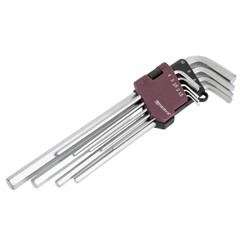 Thorvik HKL9S Набор ключей торцевых шестигранных удлиненных, H1.5-H10, 9 предметов