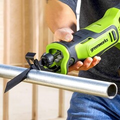 Сабельная пила Greenworks GPT-BLRS-1K2 24V (115 мм) аккумуляторная, с АКБ 2 А/ч и ЗУ