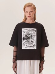 Футболка COOL CAT черного цвета