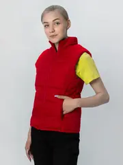 Жилет Рабочий Утепленный NVDesign, с Воротником Стойкой "Калина", цв. красный