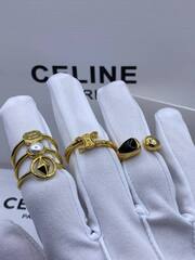 Сет из трёх колец CELINE из латуни lux