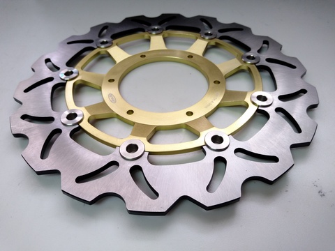 Передний тормозной диск ARASHI для Honda CBR 600 F4i 2001-2007 золотой / 1 диск